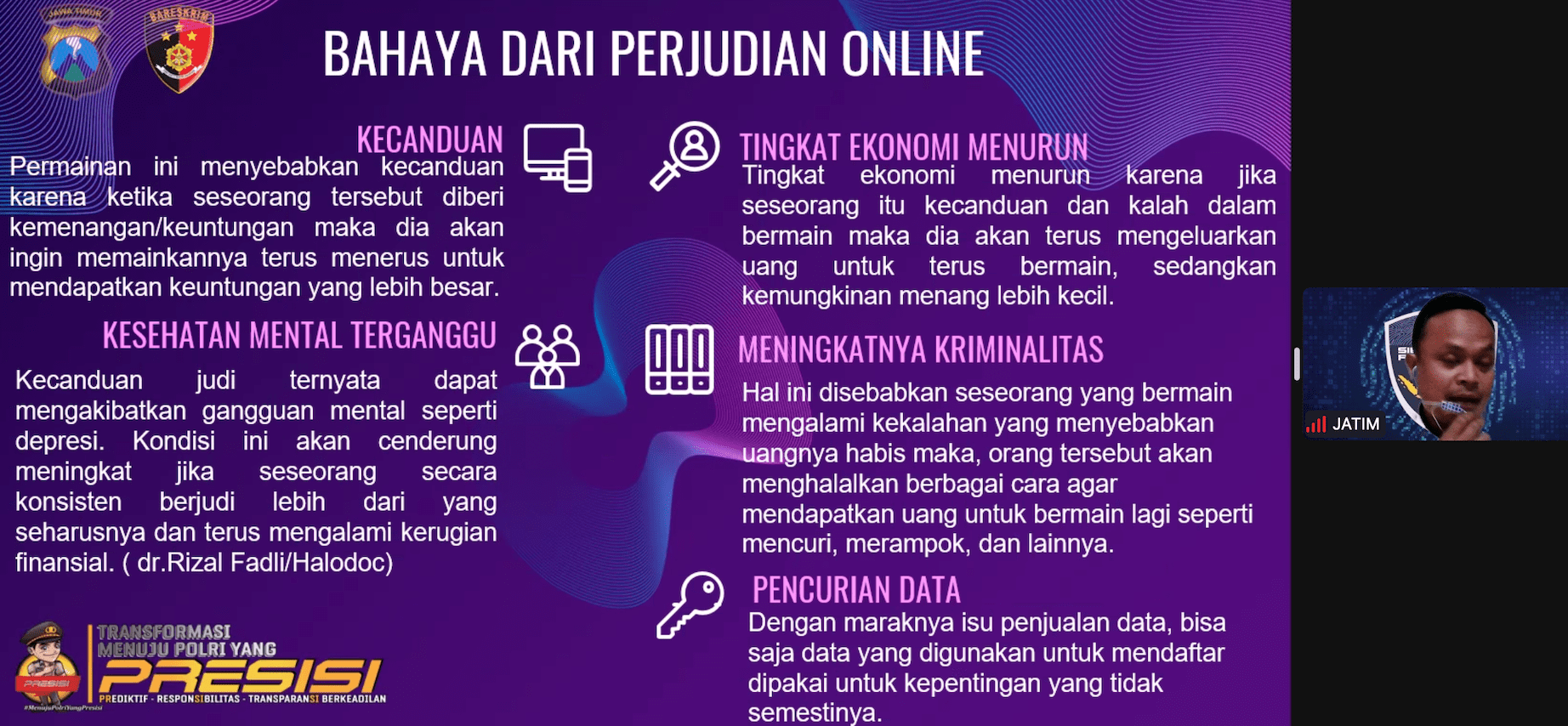 sdtoto.id, Wiwit menjabarkan, lima dampak berbahaya ini di antaranya adalah kecanduan, gangguan kesehatan mental, penurunan taraf ekonomi, peningkatan kriminalitas, hingga pencurian data.