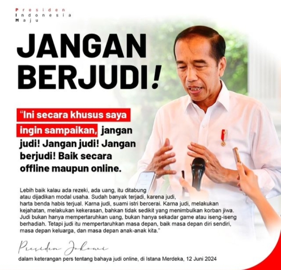 sdtoto.id - Menindaklanjuti arahan Presiden Joko Widodo mengenai bahaya judi online, Penjabat (Pj) Gubernur Sulawesi Barat, Bahtiar Baharuddin, mengeluarkan instruksi tegas kepada seluruh Aparatur Sipil Negara (ASN) di wilayahnya. Dalam pernyataannya, Bahtiar menekankan bahwa tidak ada toleransi bagi ASN yang terlibat dalam praktik judi daring